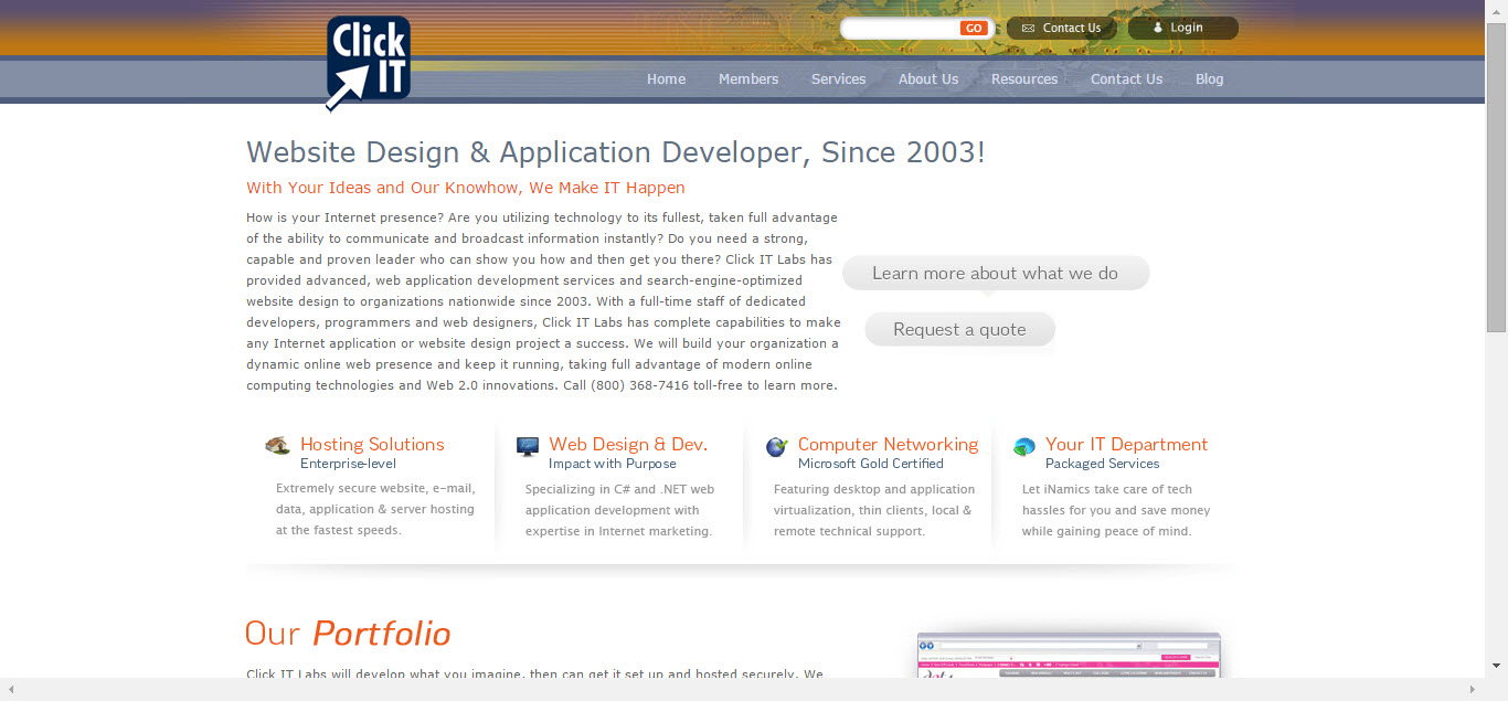 Click IT Labs technology services graphic