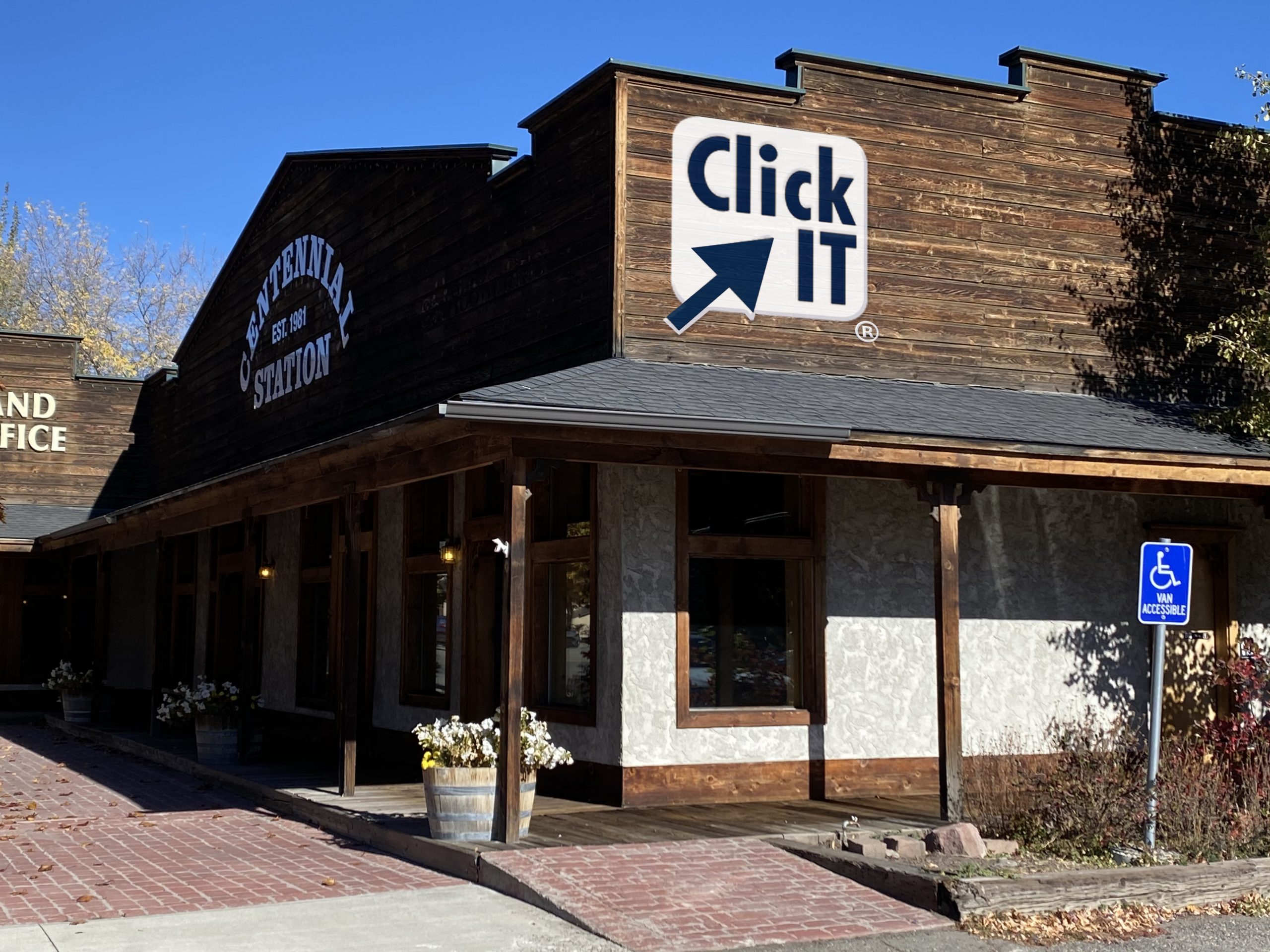 Exterior view of a Click IT storefront